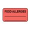 Nevs Food Allergies 7/8" x 1-5/8" Flr Red w/Black N-4468 - alternate 1